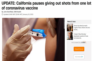 CNN: Η Καλιφόρνια παύει τη χορήγηση δόσεων του εμβολίου της Moderna λόγω σοβαρών παρενεργειών!