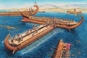 Αμεινίας ο Παλληνεύς: Ο Έλλην τριήραρχος που έριξε το πρώτο χτύπημα στην ναυμαχία της Σαλαμίνος εμβολίζοντας περσικό πλοίο.