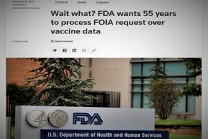 Ο FDA θέλει 55 χρόνια για να επεξεργαστεί αίτημα ομάδας Καθηγητών και Επιστημόνων  για πρόσβαση στα δεδομένα του εμβολίου!