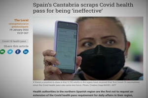 Cantabria Ισπανίας: Καταργείται το υγειονομικό πιστοποιητικό λόγω αναποτελεσματικότητας
