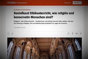 Γερμανική μελέτη αποδεικνύει ότι το μάθημα των θρησκευτικών έχει βαρύνοντα ρόλο στην θρησκευτικότητα των ανθρώπων στην ενήλικη ζωή τους