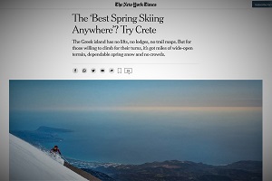 Ύμνος των «New York Times» για τις χιονισμένες βουνοπλαγιές της Κρήτης