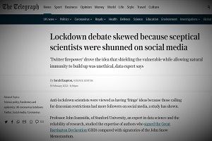 Η δημόσια συζήτηση για τα lockdowns στρεβλώθηκε διότι οι επιστήμονες που είχαν επιφυλάξεις παραγκωνίστηκαν στα μέσα κοινωνικής δικτύωσης