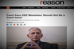 Fauci: «To CDC θα πρέπει να είναι πάνω από την εξουσία των δικαστηρίων»