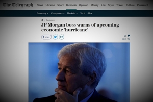 Διευθύνων σύμβουλος της JP Morgan: «Προετοιμαστείτε για οικονομικό τυφώνα»