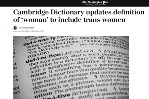 Το λεξικό Cambridge άλλαξε τον ορισμό της έννοιας «γυναίκα»