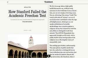 Ο Μεσαίωνας επέστρεψε στο Stanford: Πώς το περιβόητο Πανεπιστήμιο στραγγάλισε την ακαδημαϊκή ελευθερία κατά την περίοδο του κορωνοϊού
