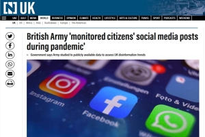 Βρετανία: Η 77η Ταξιαρχία Πληροφοριών παρακολουθούσε όσους αποκάλυπταν στο διαδίκτυο τις δυστοπικές μεθοδεύσεις εν ονόματι του κορωνοϊού!