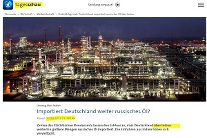 Η Γερμανία εισάγει τεράστιες ποσότητες ρωσικού πετρελαίου μέσω της Ινδίας