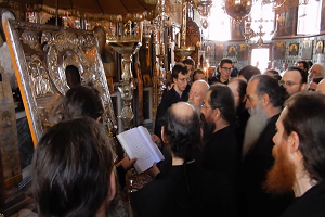 Μουσικά Κείμενα (Κυριακή Η΄ Ματθαίου) Αργόν Κεκραγάριον, μέλος Ιακώβου Πρωτοψάλτου, Ήχος Βαρύς - Άξιον εστίν, μέλος Μελετίου μοναχού, Ήχος Βαρύς